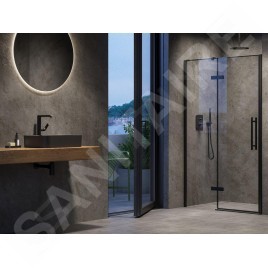 Ravak Cool! - Porte de douche 110x195 cm, noir/verre clair X0VVDC300Z1