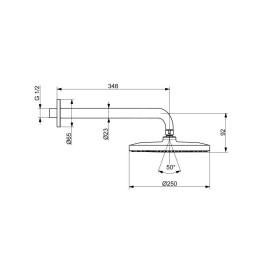 Hansa Viva - Douche de tête, diamètre 25 cm, chrome 44260200