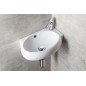 Sapho Small - Lave-main Ribera 430x285 mm, avec trop-plein, trou pour robinet à droite, blanc AR497