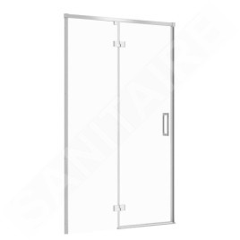Cersanit Larga - Porte de douche 120x195 cm, gauche, chrome/verre clair S932-122