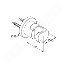 Kludi Nova Fonte - Support de douche, or brossé 20552N0-15