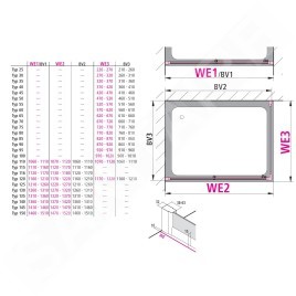 Kermi CADA XS - Porte de douche PTD 105x200, argent brillant/verre transparent CKPTD10520VPK