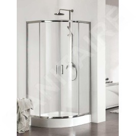 Kermi CADA XS - Cabine de douche 80x80 cm, argent brillant/verre transparent CKT5508020VPK