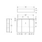Geberit Option - Armoire de toilette avec éclairage, 900x700x172 mm 500.594.00.1