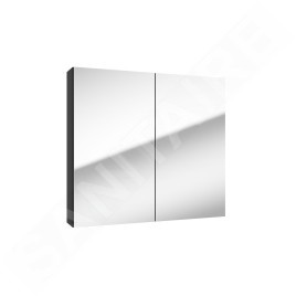 kielle Vega - Meuble avec miroir, 80x73x15 cm, noir mat 50118804