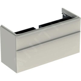 Geberit Smyle Square - Meuble pour lavabo, 1184x470x617 mm, 2 tiroirs, sable gris 500.355.JL.1