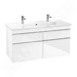 Villeroy & Boch Venticello - Meuble-vasque, 1153x590x502 mm, 4 tiroirs, Glossy White A92901DH