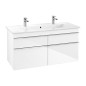 Villeroy & Boch Venticello - Meuble-vasque, 1153x590x502 mm, 4 tiroirs, Glossy White A92901DH