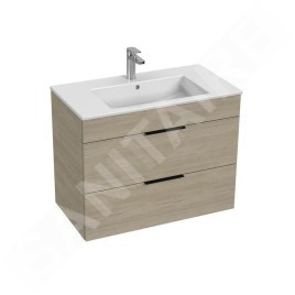 Jika Cube - Meuble avec lavabo 80x43x61 cm, frêne H4537621765141