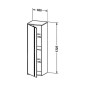 Duravit Ketho - Armoire haute 1320x400x360 mm, droite, blanc brillant KT1257R2222