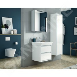 Ideal Standard Connect Air - Petite armoire lavabo 530x409x517 mm, laque blanche brillante/blanche mate E1606B2