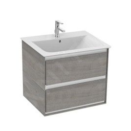 Ideal Standard Connect Air - Petite armoire sous lavabo, 600x440x517 mm, décor : chêne gris/blanc mat E0818PS