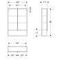Geberit Selnova Square - Armoire de toilette 850x588x175 mm, 2 portes, noyer clair hickory 501.267.00.1