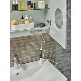 Ideal Standard Mirror&Light - Armoire de toilette avec éclairage LED et prise, 800x700 mm, aluminium T3442AL