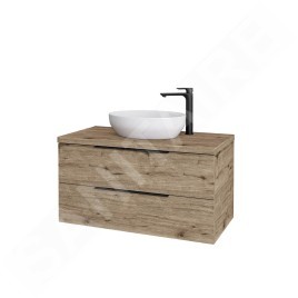 kielle Idolio - Meuble comprenant un plateau pour vasque 100x54x50 cm, avec découpe, hercule 50024103