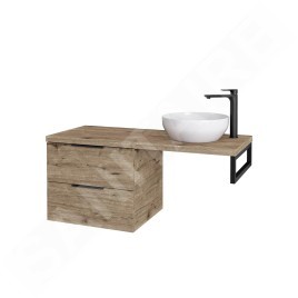 kielle Idolio - Meuble 60x50x50 cm, comprenant console et plateau 120 cm pour vasque, avec découpe, hercule 50024S123