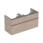 Geberit iCon - Meuble lavabo, 118x62x48 cm, 4 tiroirs, chêne 502.309.JH.1