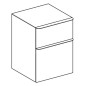 Geberit Smyle Square - Meuble latéral, 2 tiroirs, blanc brillant 500.357.00.1