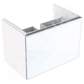Geberit Acanto - Meuble sous lavabo 750 mm, blanc poli 500.611.01.2