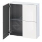 Duravit L-Cube - Armoire 800x700x243 mm, 2 portes, blanc brillant LC116702222