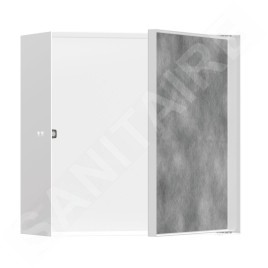 Hansgrohe XtraStoris Rock - Niche murale, avec porte, 300x300x140 mm, blanc mat 56091700