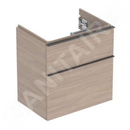 Geberit iCon - Meuble lavabo, 59x62x42 mm, 2 tiroirs, chêne 502.307.JH.1