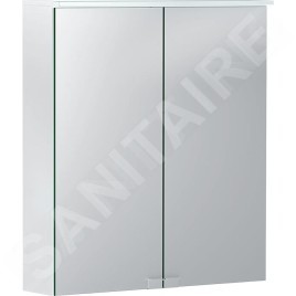 Geberit Option - Armoire de toilette avec éclairage, 600x675x180 mm, blanc 500.273.00.1