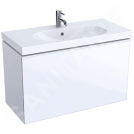 Geberit Acanto - Meuble sous lavabo 900 mm, blanc poli 500.616.01.2