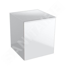 Geberit Acanto - Meuble latéral 450x520 mm avec tiroirs, blanc poli 500.618.01.2