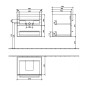 Villeroy & Boch Avento - Meuble-vasque, 580x514x452 mm, 2 tiroirs, Crystal Black A88900B3