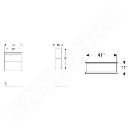 Geberit iCon - Armoire 450x467x150 mm, 1 porte, charnières G / D, blanc brillant 502.319.01.1