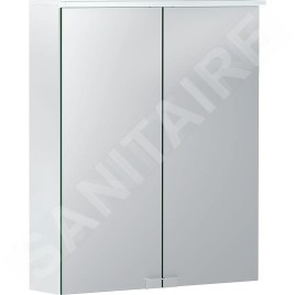 Geberit Option - Armoire de toilette avec éclairage, 560x675x180 mm, blanc 500.258.00.1