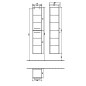 Villeroy & Boch Avento - Armoire, 350x1760x372 mm, 2 portes, Crystal Black A89400B3