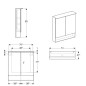 Geberit Acanto - Armoire de toilette avec miroir 740x830 mm avec éclairage LED, chêne mystique 500.645.00.2