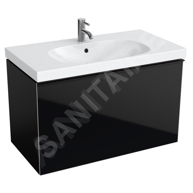 Geberit Acanto - Meuble sous lavabo 900 mm, noir 500.612.16.1