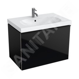 Geberit Acanto - Meuble sous lavabo 750 mm, noir 500.611.16.1