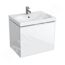 Geberit Acanto - Meuble sous lavabo 650 mm, blanc poli 500.610.01.2