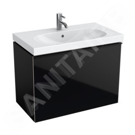 Geberit Acanto - Meuble sous lavabo 750 mm, noir 500.615.16.1