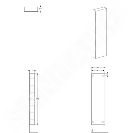 Geberit Acanto - Colonne haute 1730x450 mm, lave 500.637.JK.2