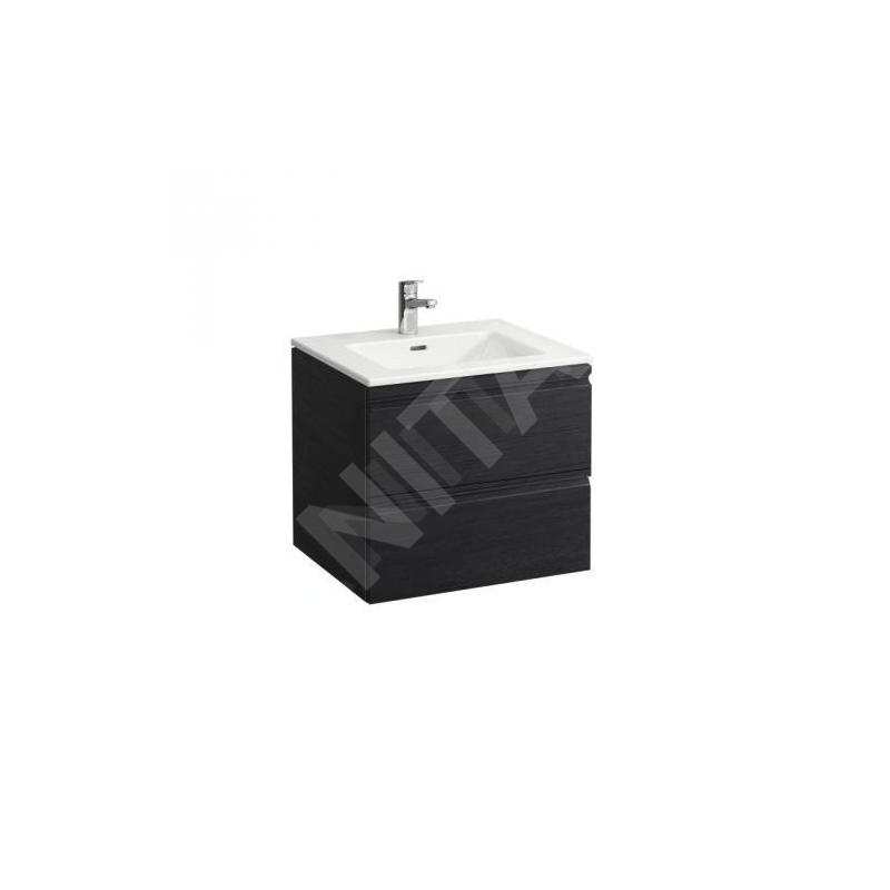 Laufen Pro S - Meuble avec lavabo, 600x500 mm, 2 tiroirs, wengé H8619614231041
