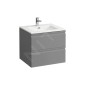 Laufen Pro S - Meuble avec lavabo, 600x500 mm, 2 tiroirs, graphite mat H8619614801041
