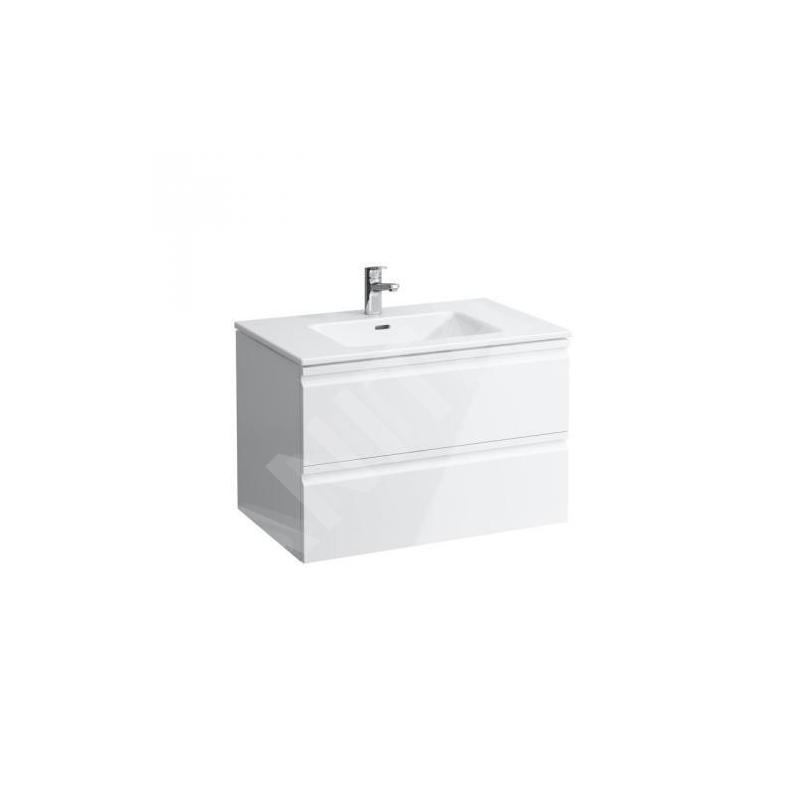 Laufen Pro S - Meuble avec lavabo, 800x500 mm, 2 tiroirs, blanc mat H8619634631041