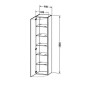 Duravit DuraStyle - Armoire haute 1800x400x360 mm, droite, blanc brillant DS1229R2222