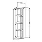 Duravit DuraStyle - Armoire haute 1800x500x360 mm, droite, blanc brillant DS1249R2222