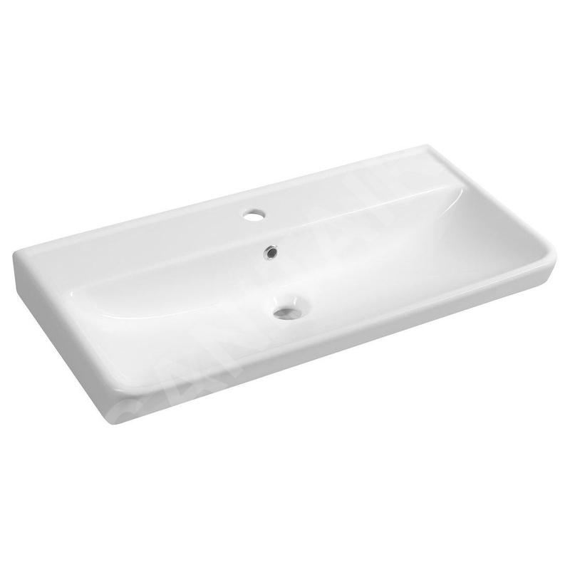 Bruckner Neon - Lavabo 80x42 cm, avec trop-plein, trou pour robinetterie, blanc 201.133.0