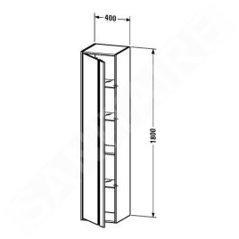 Duravit Ketho - Armoire haute 1800x400x360 mm, droite, blanc brillant KT1255R2222