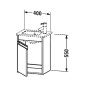 Duravit Ketho - Meuble sous lavabo 550x400x285 mm, droite, blanc brillant KT6417R2222