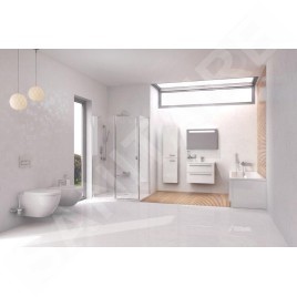 Ravak Chrome - Armoire suspendue SB 390 L, 290x390x1500 mm, gauche, blanc X000000542