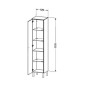 Duravit Brioso - Armoire haute 1770x420x360 mm, gauche, blanc brillant BR1330L2222