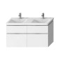 Jika Cubito Pure - Meuble sous lavabo double 1280x683 mm, blanc H40J4274025001